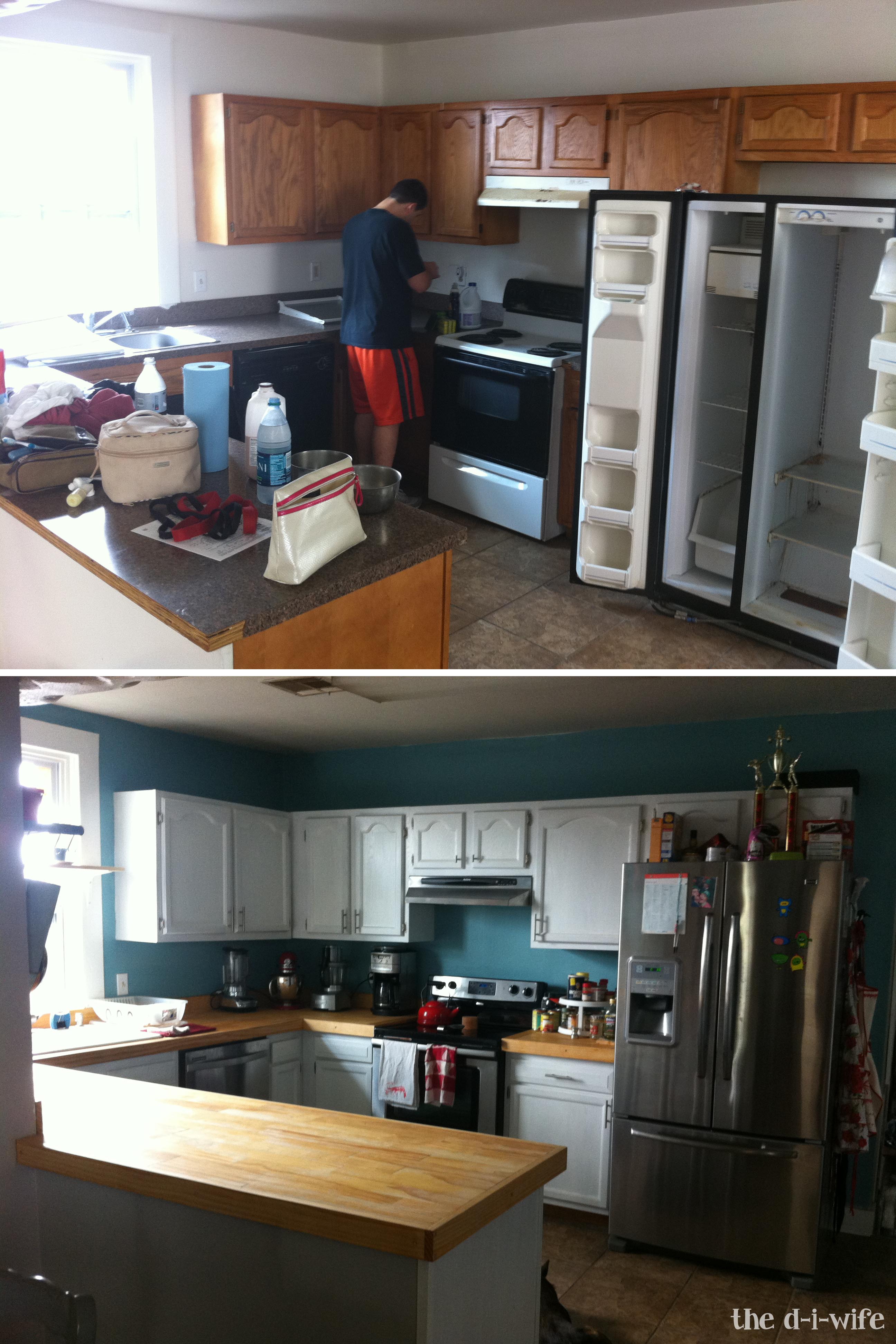 Kitchen Makeover Part Two Diy Wooden Countertops The D I Wife